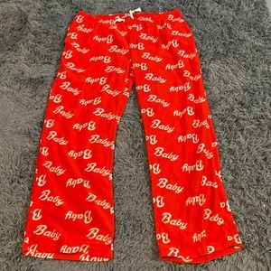 red “baby” pajama pants. brand rue 21. size XL.